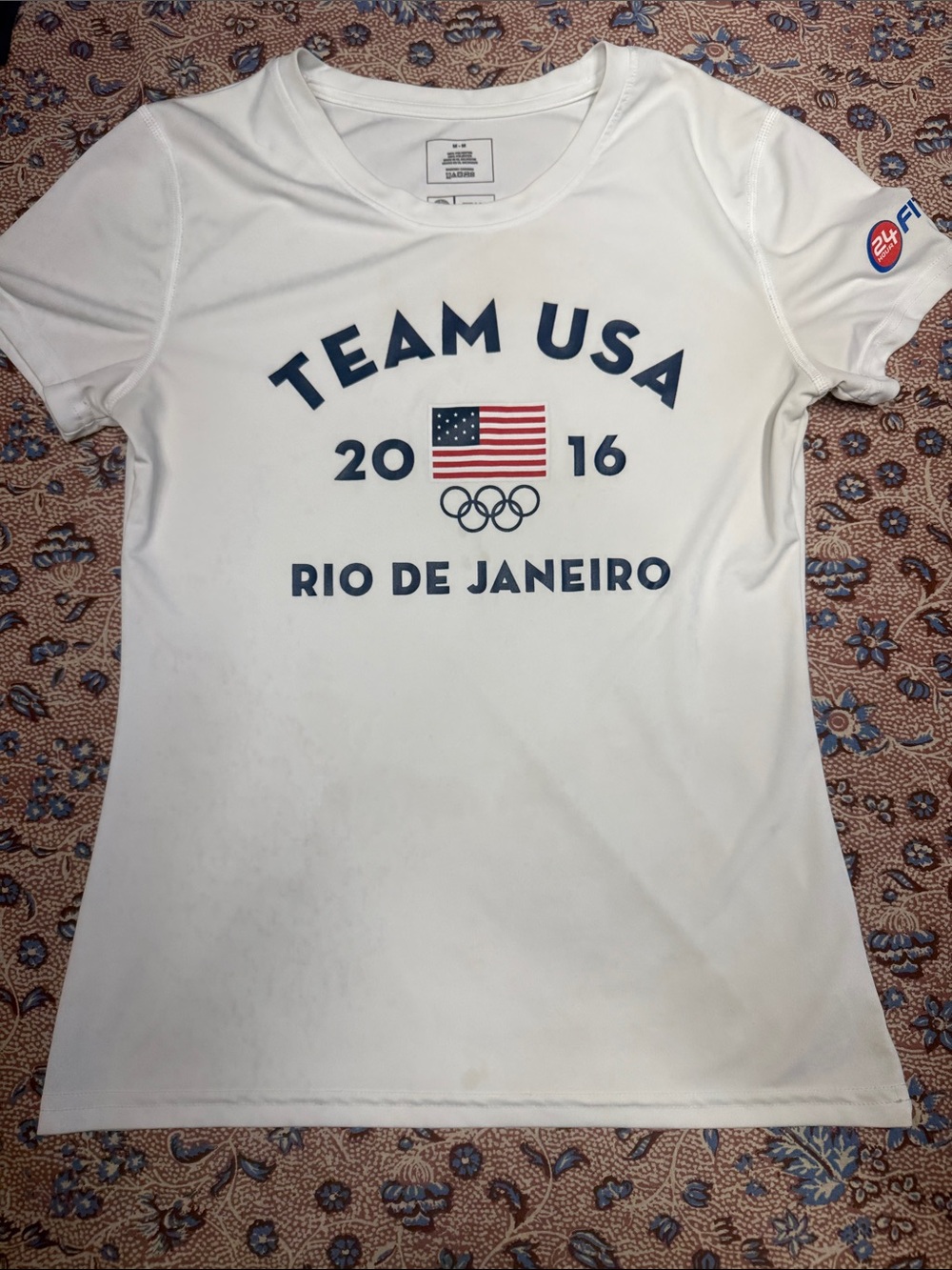 Team Apparel White "Team USA 2016 Rio de Janeiro" Short Sleeve Tee